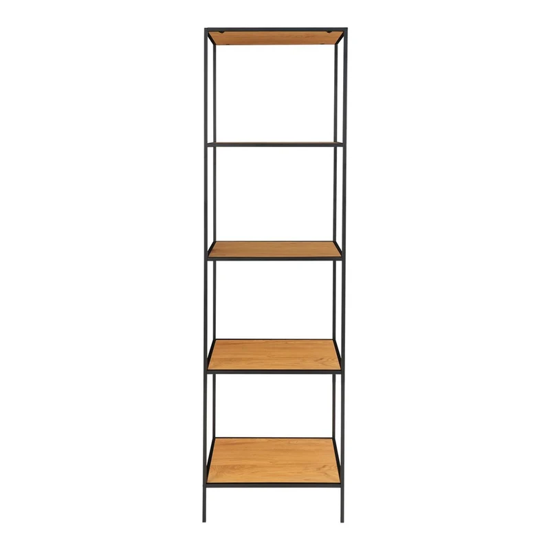 House Nordic Regal Vita – Natürliche Eichenoptik, Stahl, 51 × 36 × 170 cm