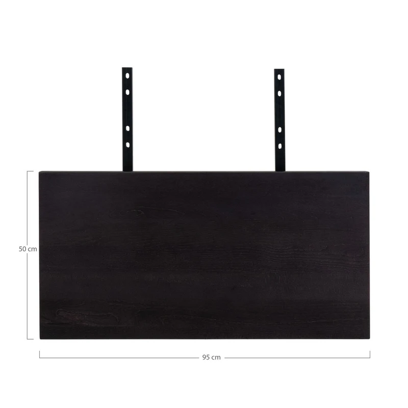 House Nordic Verlängerungsplatten für Tisch Toulon/Montpellier/Bordeaux – Schwarz, Eiche/Stahl, 95 × 50 × 4 cm, 2er-Set