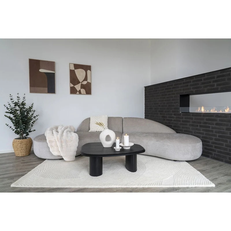 House Nordic Handgetufteter Wollteppich – Elfenbein, 160 × 230 cm, Wolle