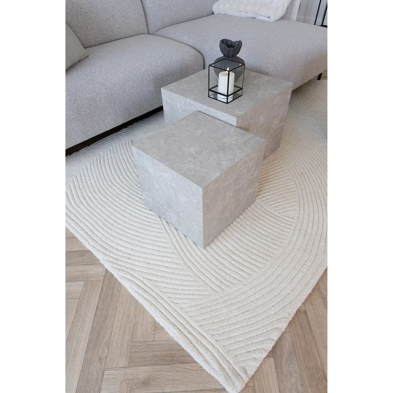 House Nordic Handgetufteter Wollteppich – Elfenbein, 160 × 230 cm, Wolle