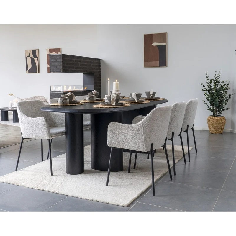 House Nordic Teppich Teppichbrief – handgetuftete Wolle, Hellbraun/Elfenbein, 160 × 230 cm