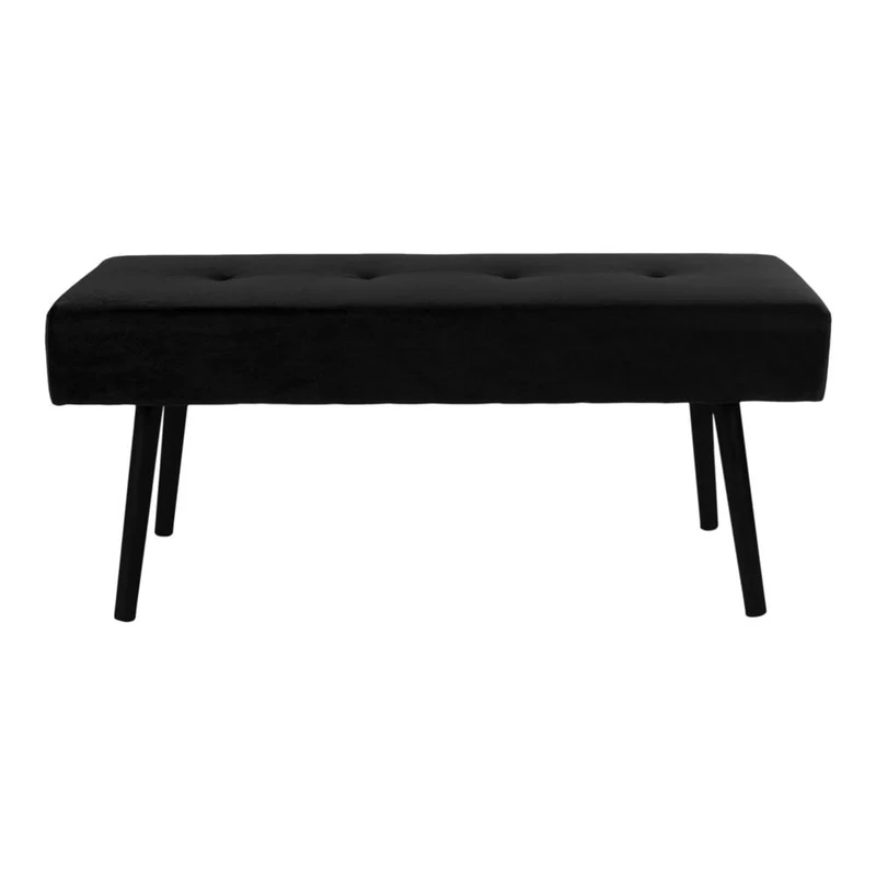House Nordic Bank Skiby – schwarzer Samt, 100 × 35 × 44 cm