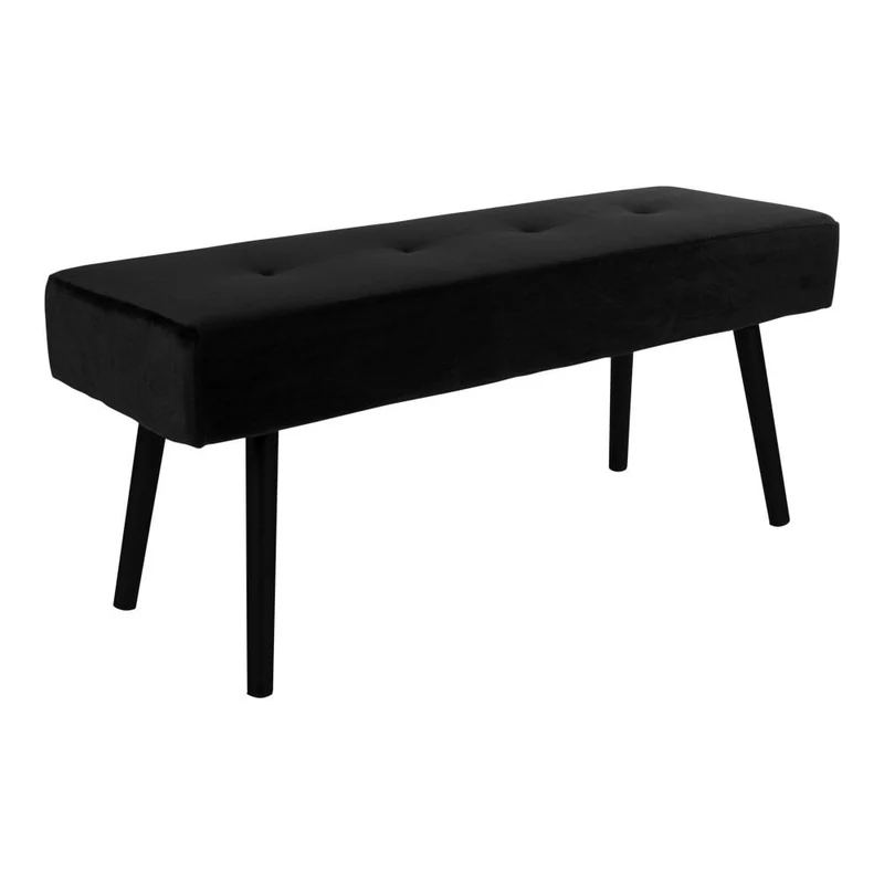 House Nordic Bank Skiby – schwarzer Samt, 100 × 35 × 44 cm