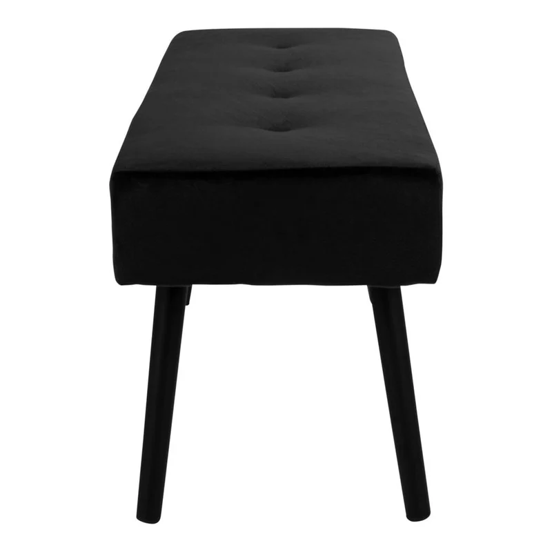 House Nordic Bank Skiby – schwarzer Samt, 100 × 35 × 44 cm