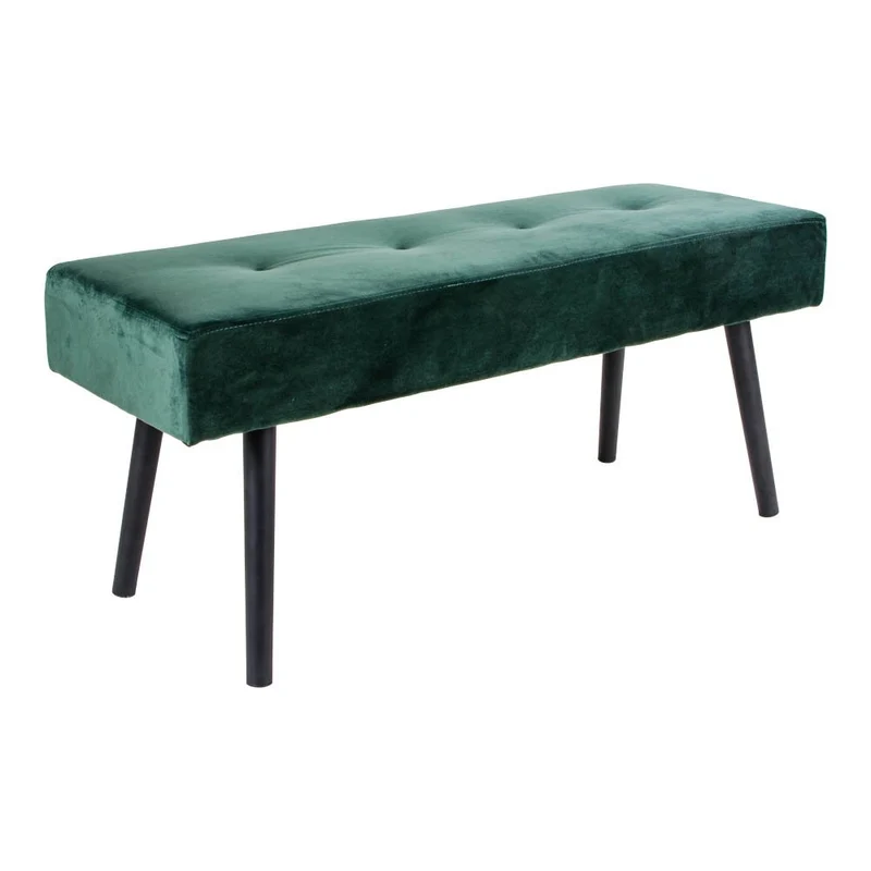 House Nordic Bank Skiby – grüner Samt, 100 × 35 × 44 cm