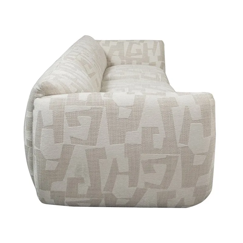 Pole to Pole Sofa Amsterdam 4-Sitzer – Weiß Glyphen, 300 × 102 cm