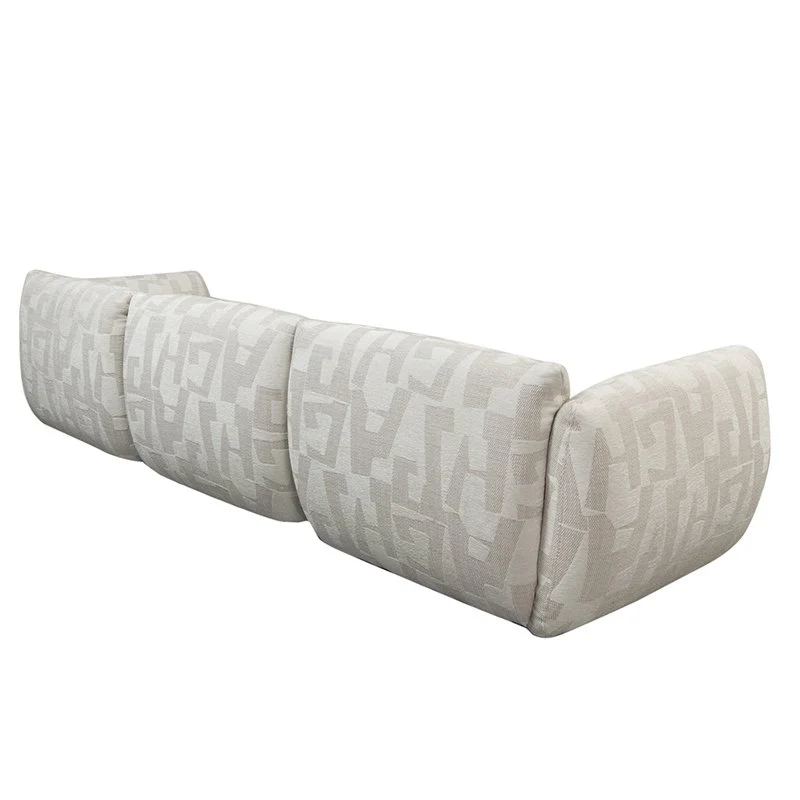Pole to Pole Sofa Amsterdam 4-Sitzer – Weiß Glyphen, 300 × 102 cm