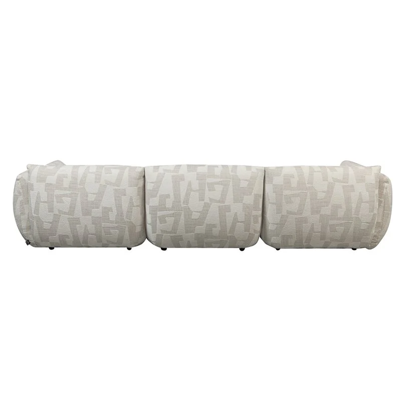 Pole to Pole Sofa Amsterdam 4-Sitzer – Weiß Glyphen, 300 × 102 cm