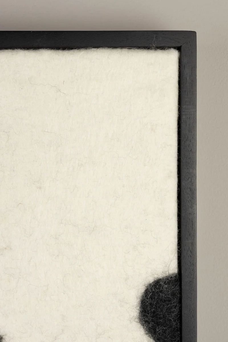 Dutchbone Wanddekoration Sameer – Schwarz, Wolle, 74 × 100 × 5 cm