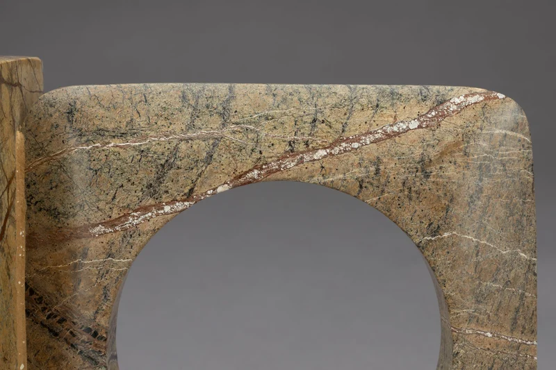 Dutchbone Buchstützen Satpura Brown Marble – Marmor, 36 × 18 × 7 cm, 2 Sets à 2 Stück