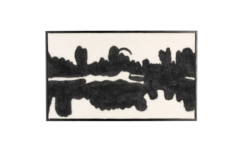 Dutchbone Wanddekoration Samudra – Schwarz, Wolle, 56 × 94 × 5 cm