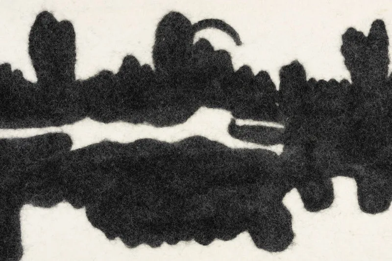 Dutchbone Wanddekoration Samudra – Schwarz, Wolle, 56 × 94 × 5 cm