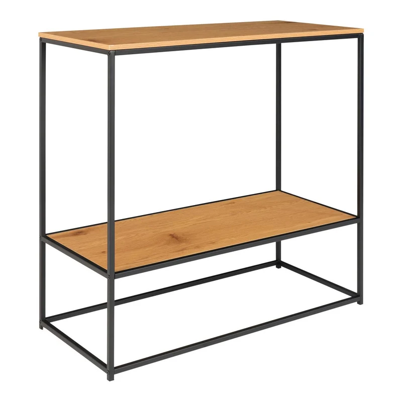 House Nordic Konsolentisch Vita – Eichenoptik, schwarz, 80 × 36 × 80 cm