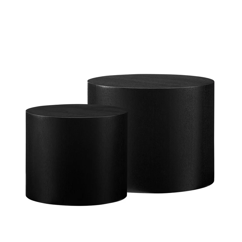 SalesFever Couchtisch Set Schwarz – 2-teilig, MDF