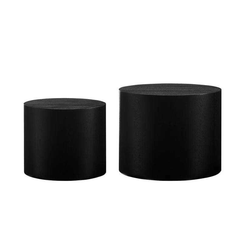 SalesFever Couchtisch Set Schwarz – 2-teilig, MDF
