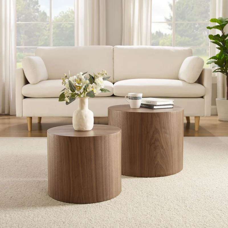 SalesFever Couchtisch Set Walnuss – 2-teilig