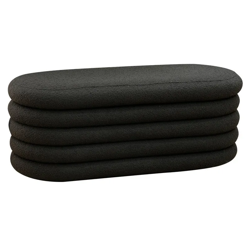 SalesFever Polsterbank Rib – Anthrazit mit Stauraum, 108 cm