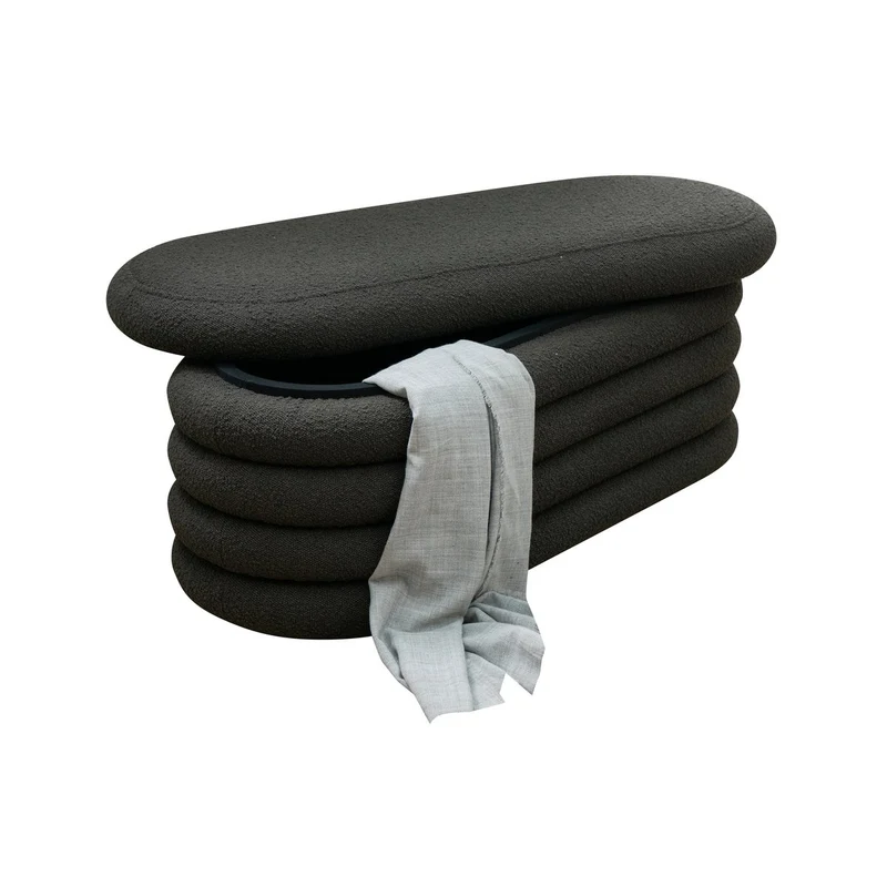 SalesFever Polsterbank Rib – Anthrazit mit Stauraum, 108 cm