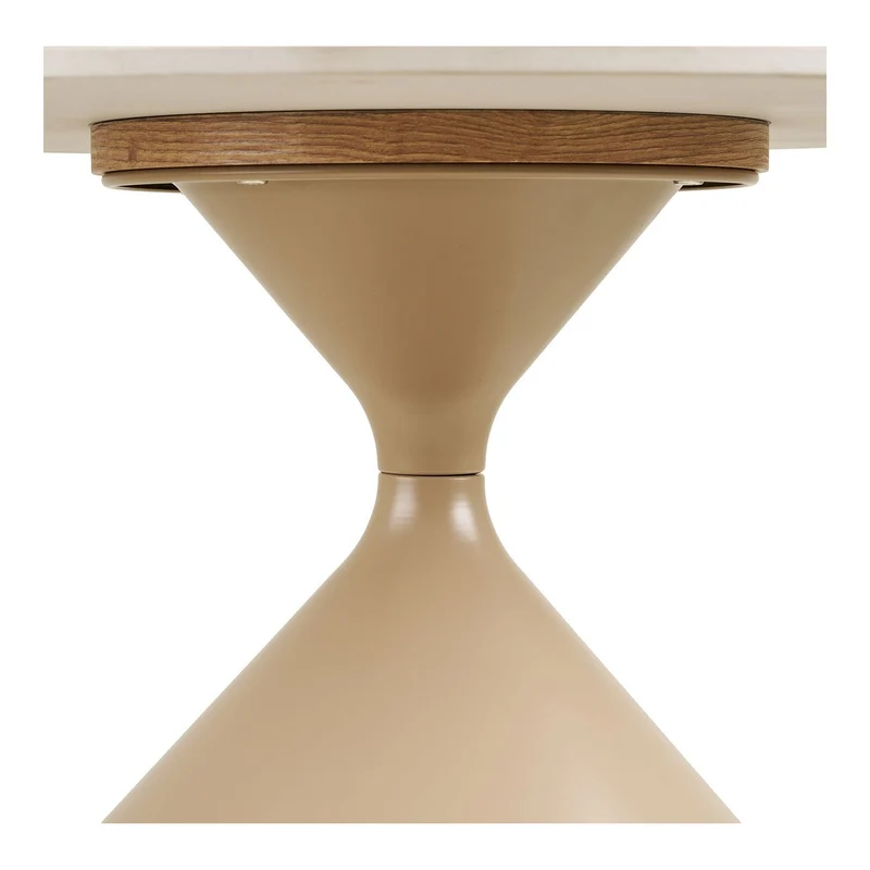 House Nordic Couchtisch Annecy – Keramik in Travertinoptik, Ø 70 cm