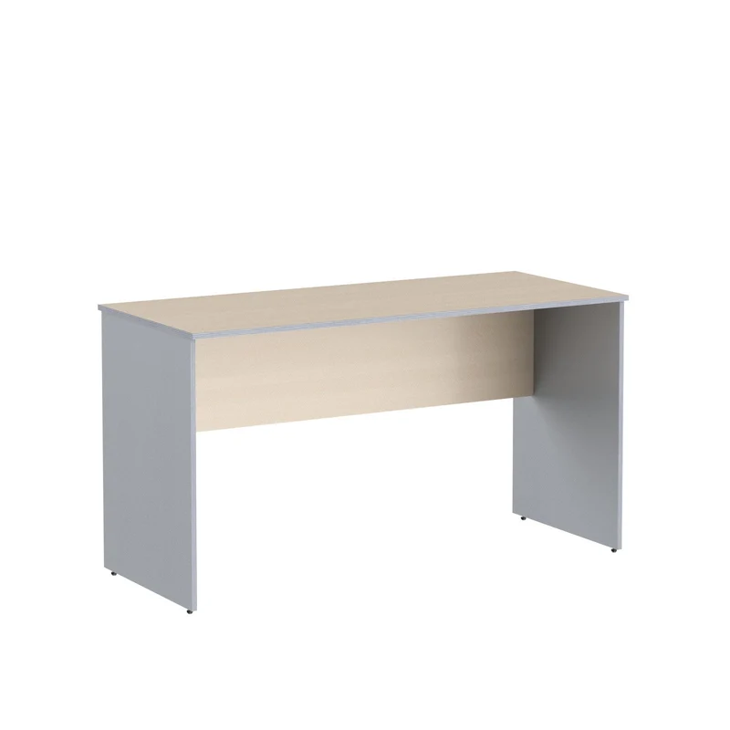 RECTANGULAR SHAPE DESK, MADE IN E1 LAMINATE CHIPBOPARD,WITH WOODEN MODESTY PANEL AND LEGS