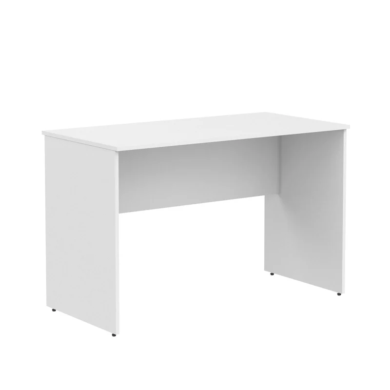 RECTANGULAR SHAPE DESK, MADE IN E1 LAMINATE CHIPBOPARD,WITH WOODEN MODESTY PANEL AND LEGS