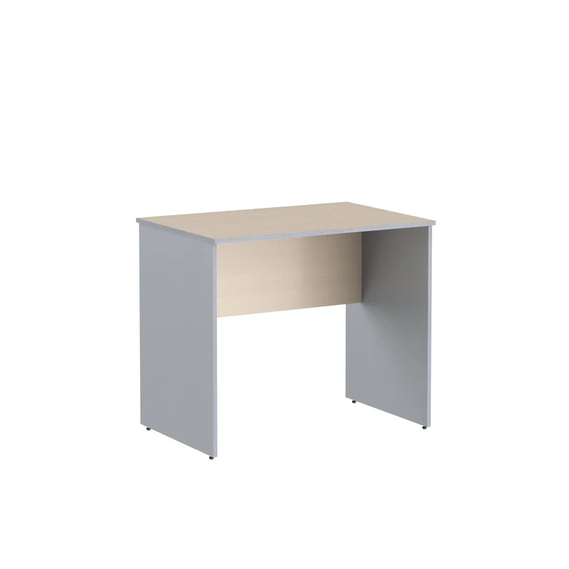 RECTANGULAR SHAPE DESK, MADE IN E1 LAMINATE CHIPBOPARD,WITH WOODEN MODESTY PANEL AND LEGS