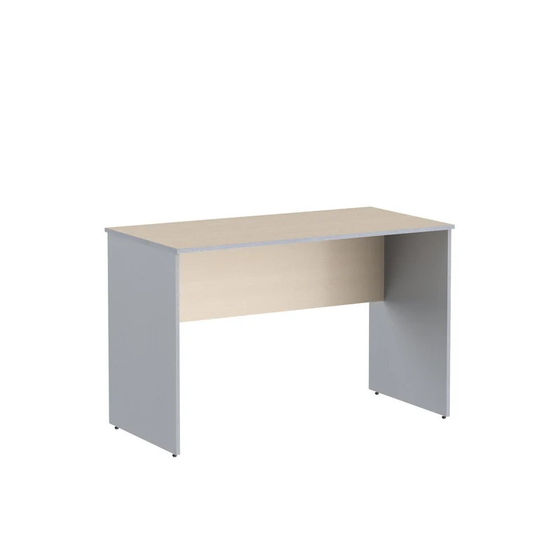 RECTANGULAR SHAPE DESK, MADE IN E1 LAMINATE CHIPBOPARD,WITH WOODEN MODESTY PANEL AND LEGS