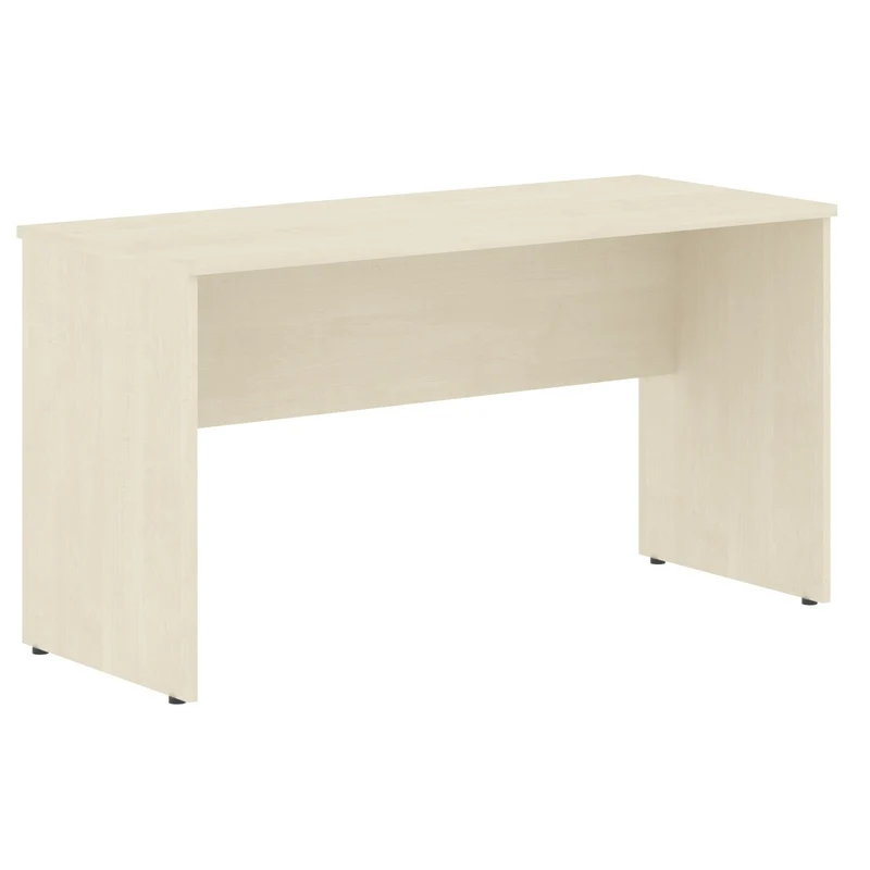 RECTANGULAR SHAPE DESK, MADE IN E1 LAMINATE CHIPBOPARD,WITH WOODEN MODESTY PANEL AND LEGS