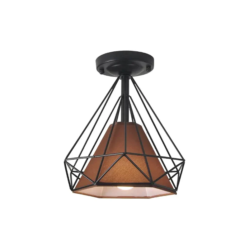 Industrial style retro small iron frame ceiling lamp aisle lamp porch balcony staircase small ceiling lamp