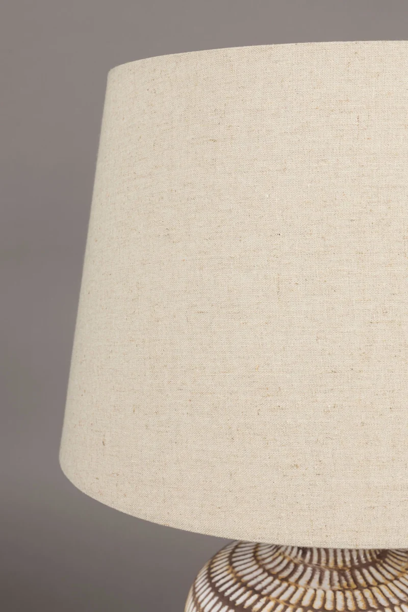 Dutchbone Tischleuchte Russel – Beige, Keramik, 38 × 38 × 62 cm