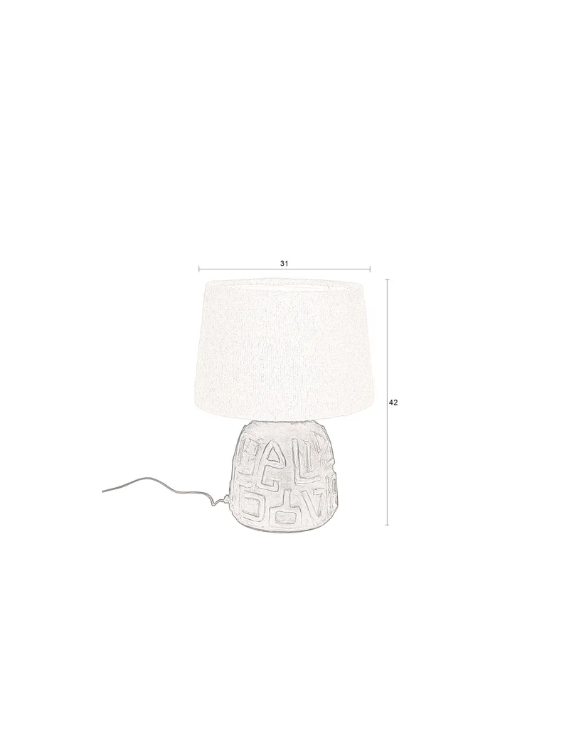 Dutchbone Tischleuchte Renzo – Schwarz, Keramik, 31 × 31 × 42 cm