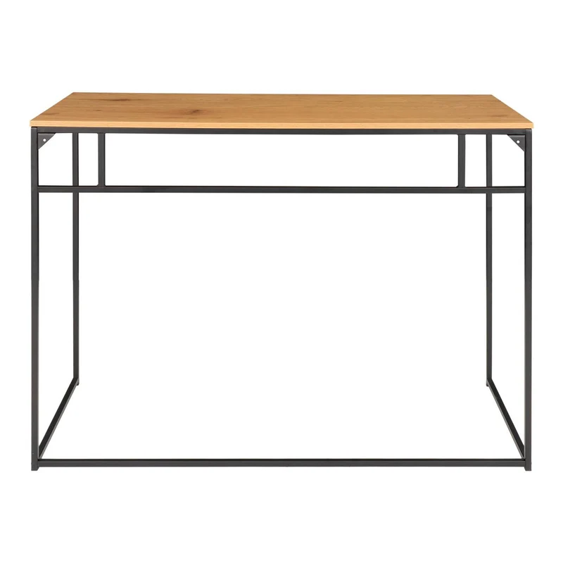 House Nordic Schreibtisch Vita – Eichenoptik, schwarz, 100 × 45 × 75 cm