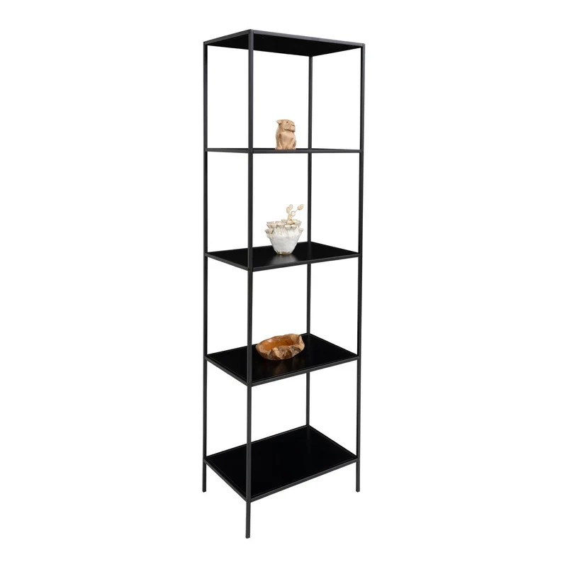 House Nordic Regal Vita – schwarz, Stahl, 51 × 36 × 170 cm
