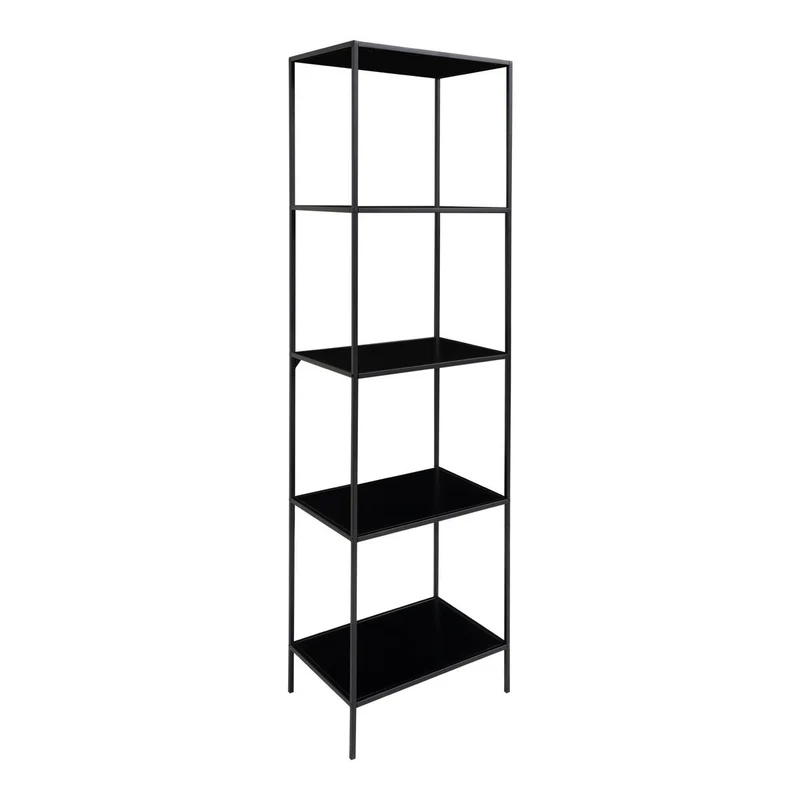 House Nordic Regal Vita – schwarz, Stahl, 51 × 36 × 170 cm