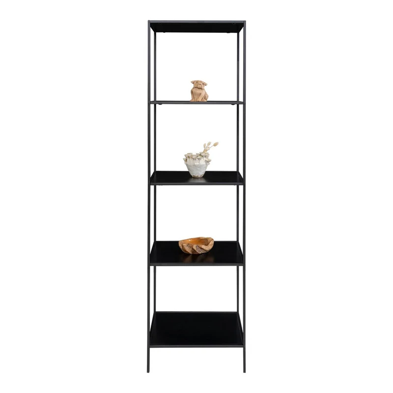 House Nordic Regal Vita – schwarz, Stahl, 51 × 36 × 170 cm