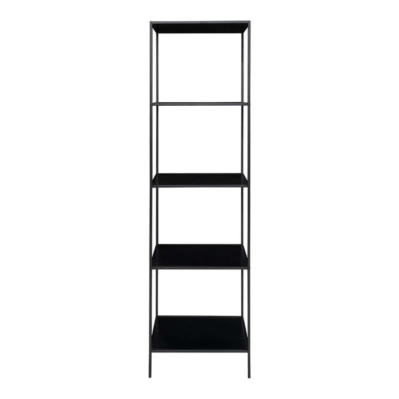House Nordic Regal Vita – schwarz, Stahl, 51 × 36 × 170 cm