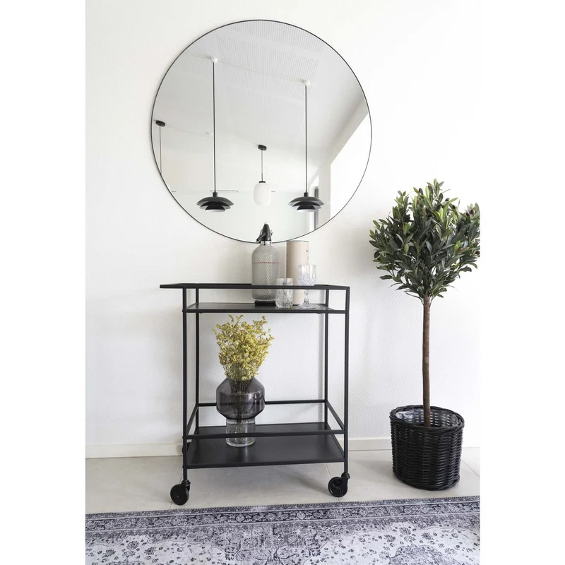 House Nordic Vita Barwagen – Schwarz, Stahl, 68 × 40 × 79 cm