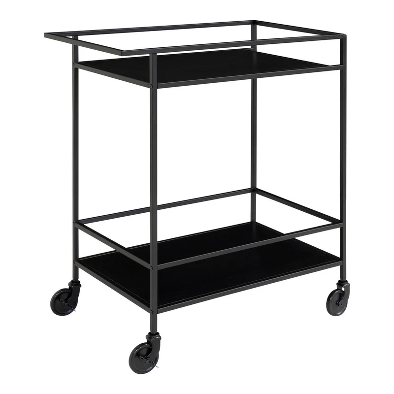House Nordic Vita Barwagen – Schwarz, Stahl, 68 × 40 × 79 cm