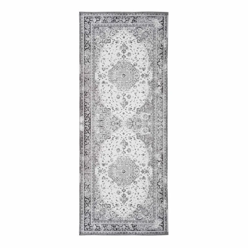 House Nordic Havana Flurläufer – Chenille-Polyester, Schwarz/Weiß, 80 × 200 cm