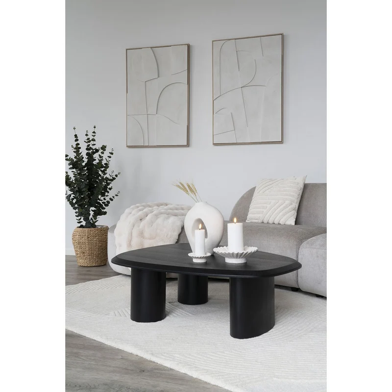 House Nordic Wanddekoration Madeline Relief – Weiß, Nr. 1, 60 × 90 cm, Segeltuch