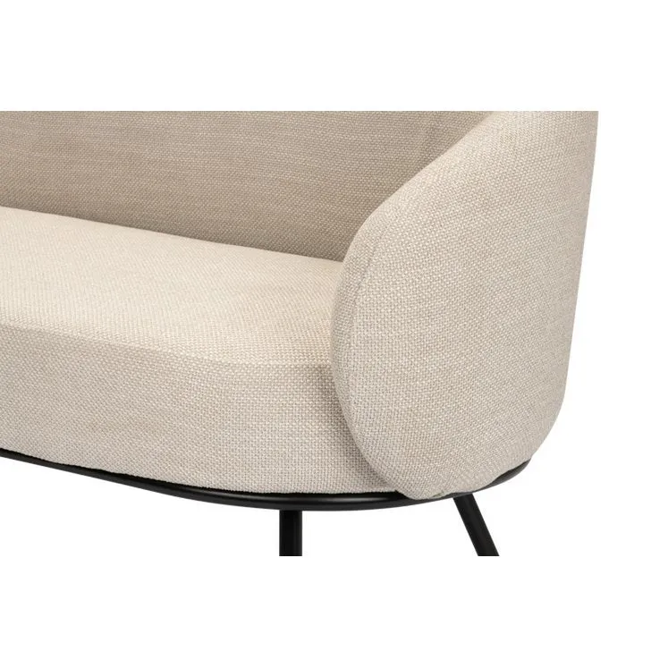 Pole to Pole Zweisitzer-Sofa Mars – Beige, 136 × 70 cm