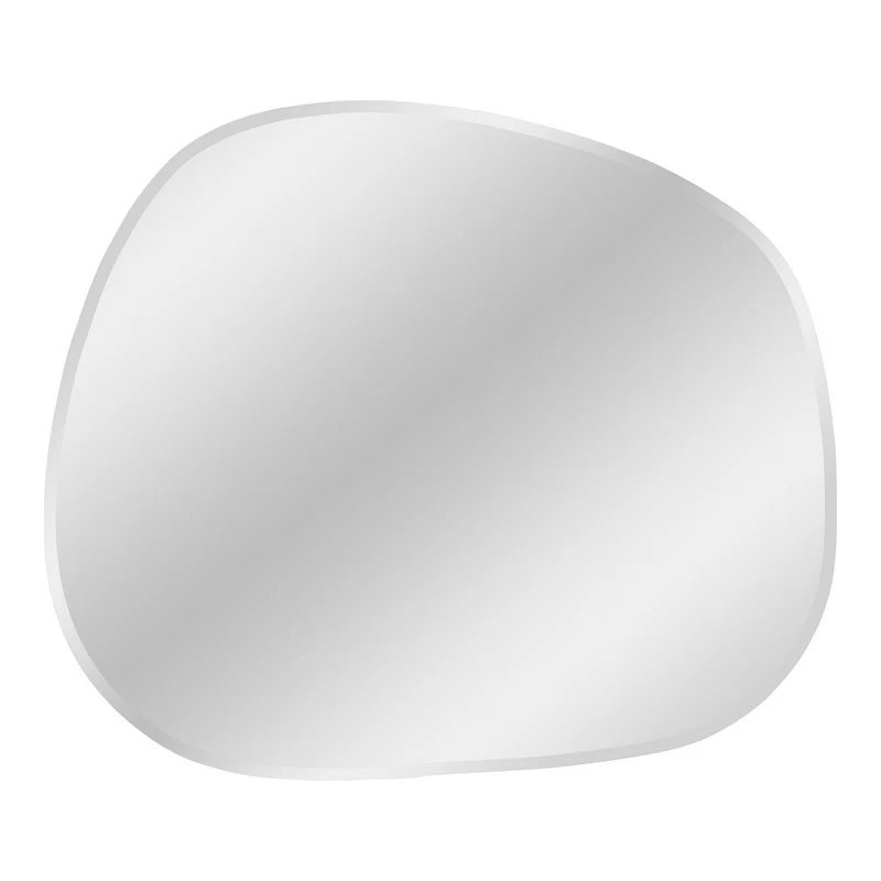 House Nordic Spiegel Bangalore – organische Form mit facettiertem Rand, 47 × 50 cm, Spiegelglas