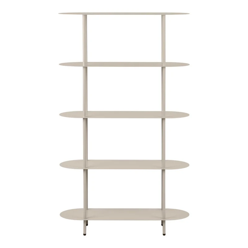 House Nordic Regal Rieti – sandfarbener Stahl, 90 × 31 × 150 cm