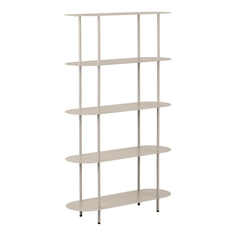 House Nordic Regal Rieti – sandfarbener Stahl, 90 × 31 × 150 cm