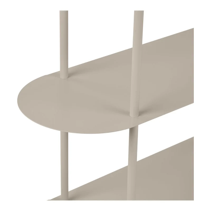 House Nordic Regal Rieti – sandfarbener Stahl, 90 × 31 × 150 cm