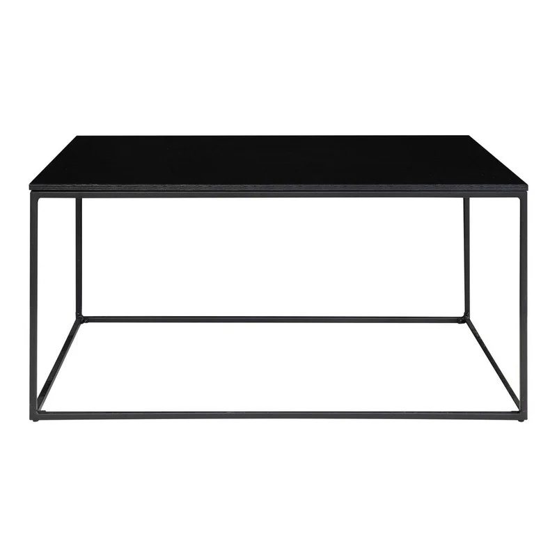 House Nordic Couchtisch Vita – Stahl und Melamin in Schwarz, 90 × 60 cm