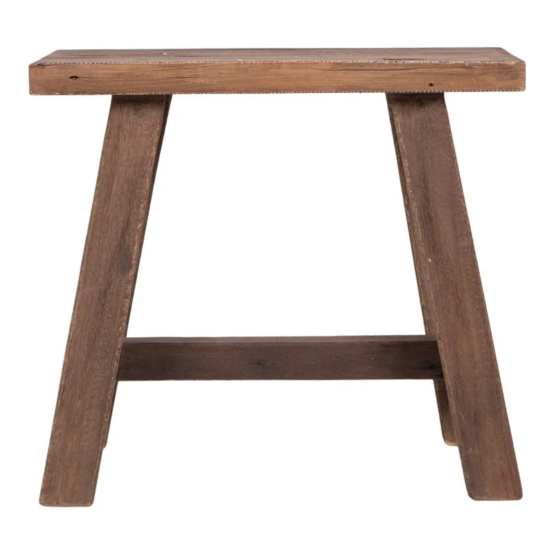 House Nordic Bank Barcelona – Recyceltes Teakholz, Natur, 50 × 25 × 45 cm