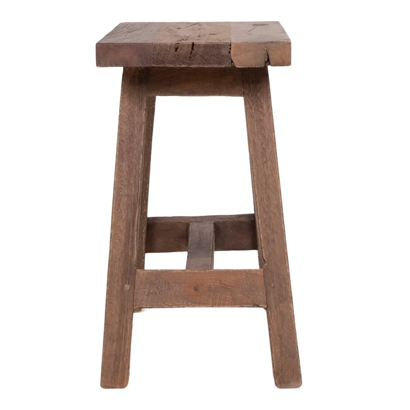 House Nordic Bank Barcelona – Recyceltes Teakholz, Natur, 50 × 25 × 45 cm