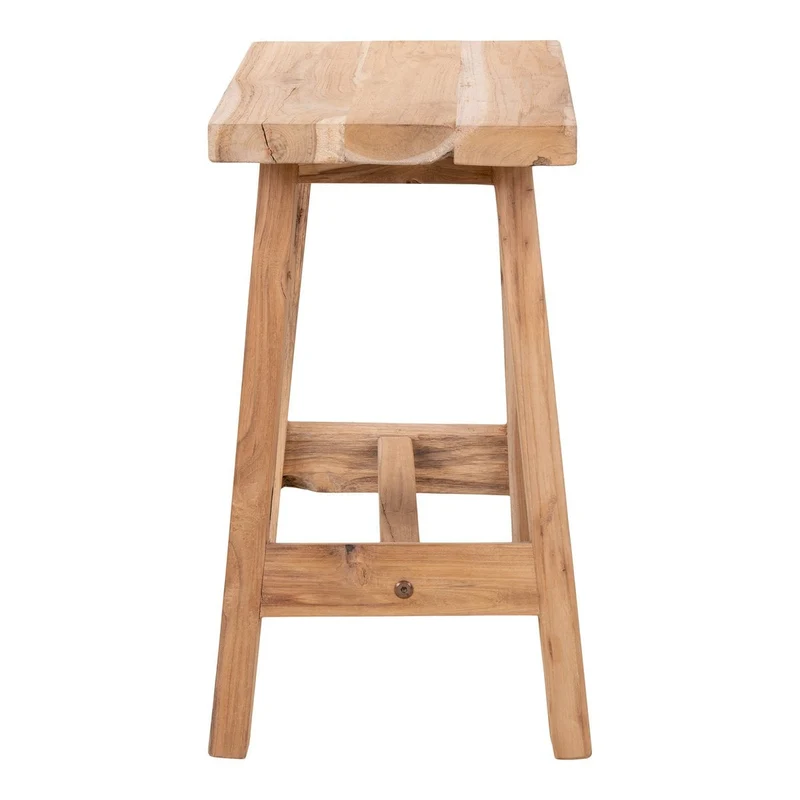 House Nordic Bank Barcelona – Recyceltes Teakholz, Natur, 50 × 25 × 45 cm