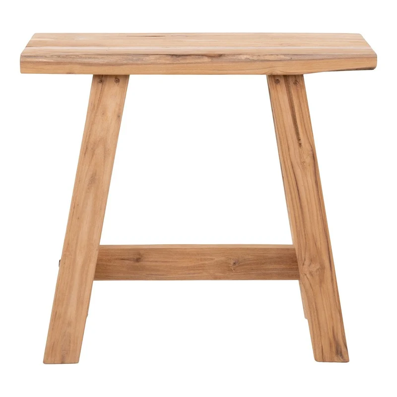 House Nordic Bank Barcelona – Recyceltes Teakholz, Natur, 50 × 25 × 45 cm